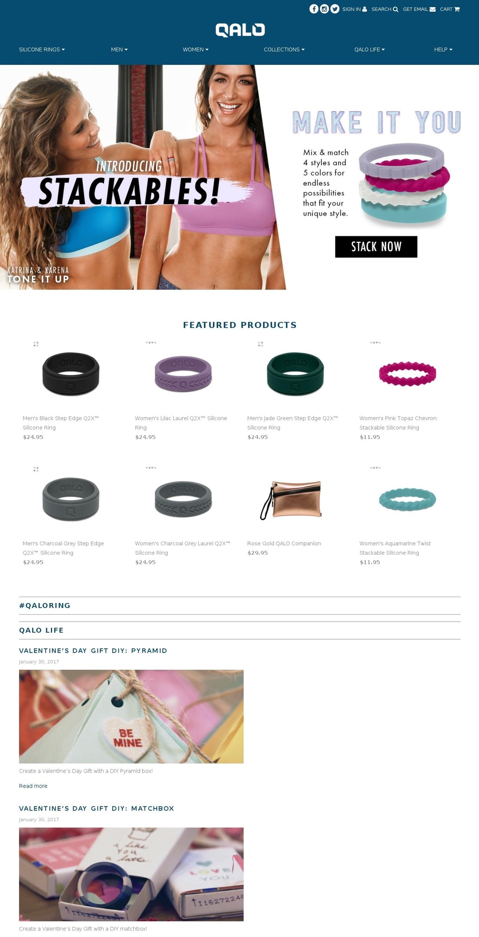 qalo.com shopify website screenshot