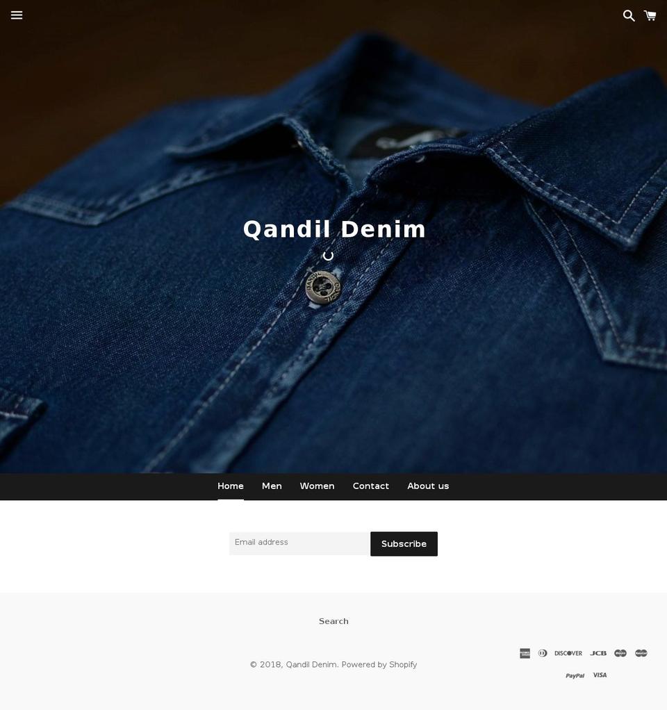 qandilgarments.com — Shopify storefront screenshot