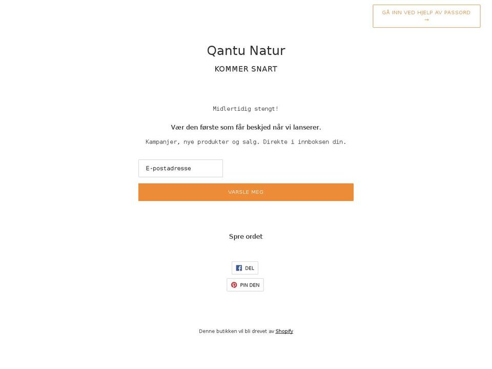 qantunatur.com shopify website screenshot