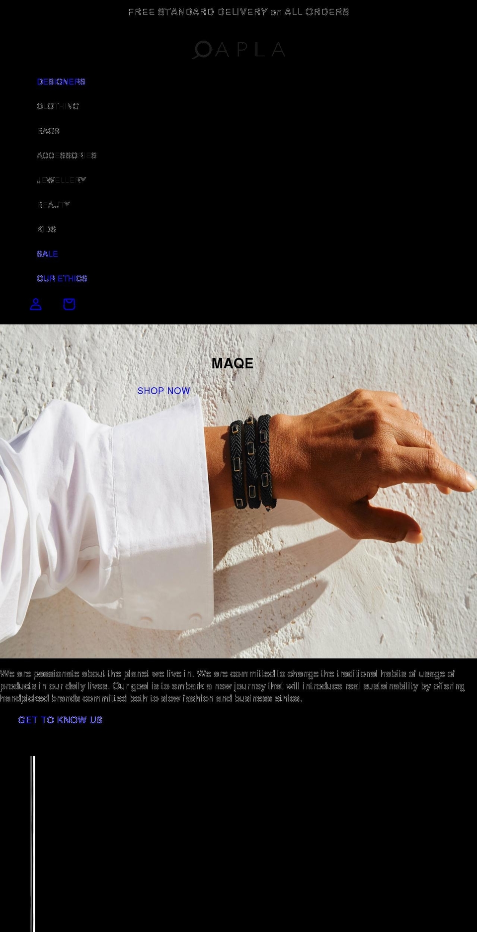 qaplashop.com shopify website screenshot