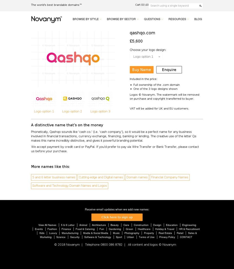 qashqo.com — Shopify storefront screenshot