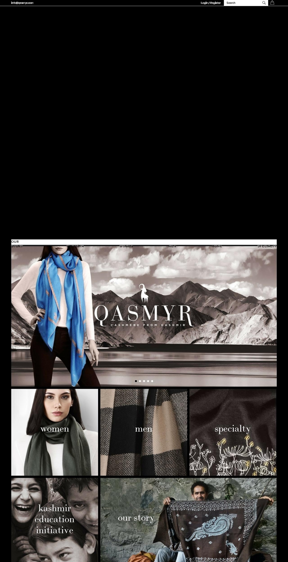 qasmyr.com shopify website screenshot