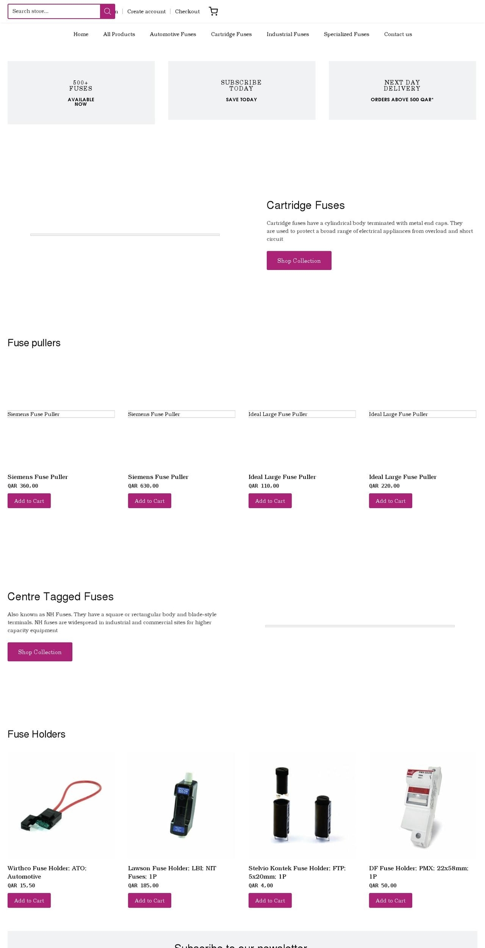 qatarfuses.com shopify website screenshot