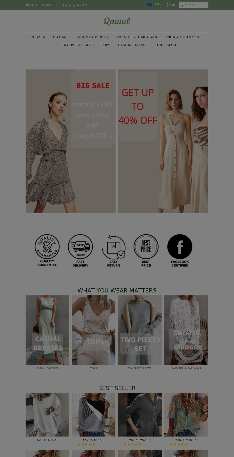 qawul.com shopify website screenshot