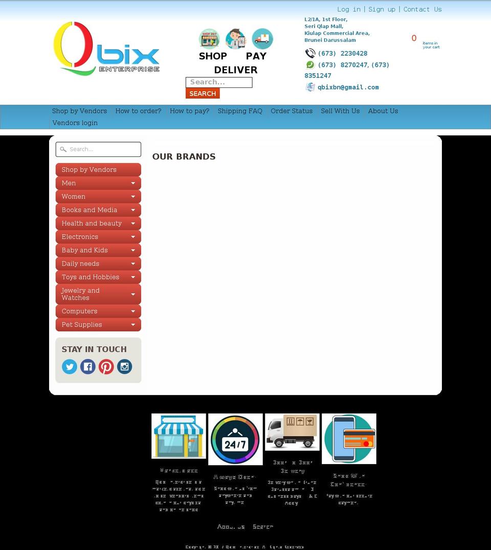 qbixent.com shopify website screenshot