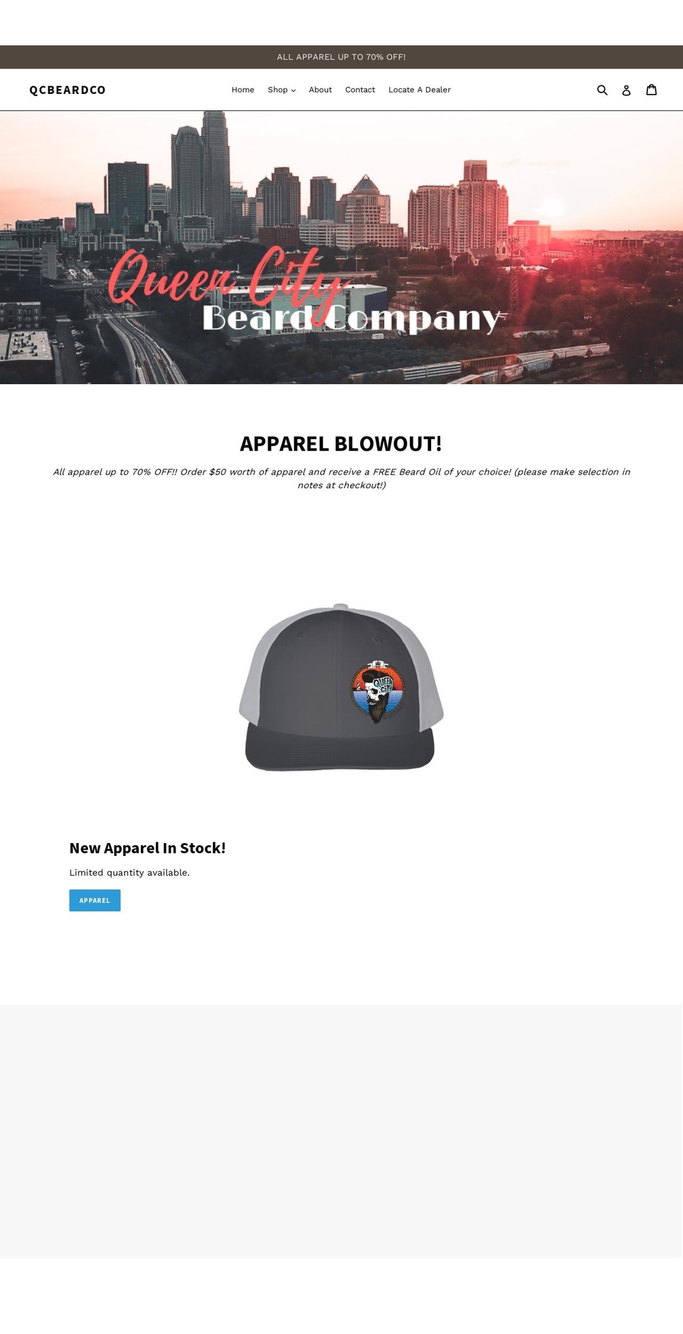 qcbeardco.com — Shopify storefront screenshot