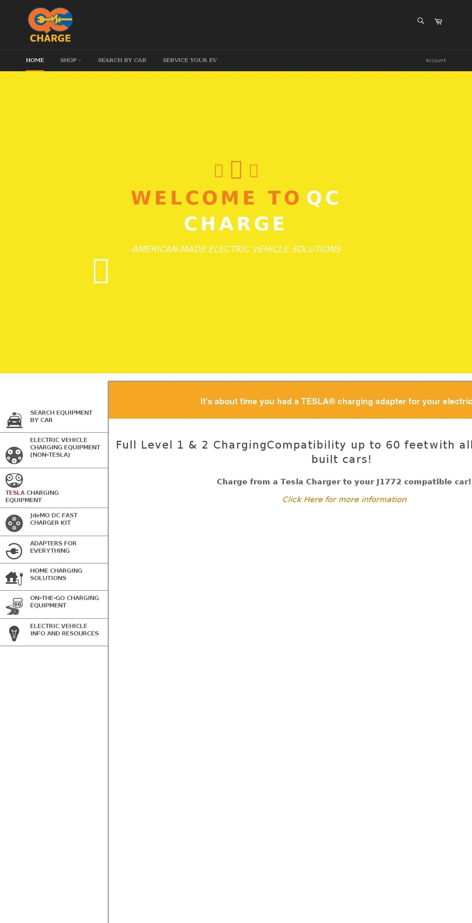 qccharge.com shopify website screenshot