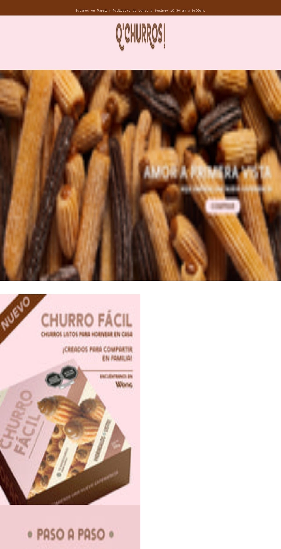 qchurros.com shopify website screenshot