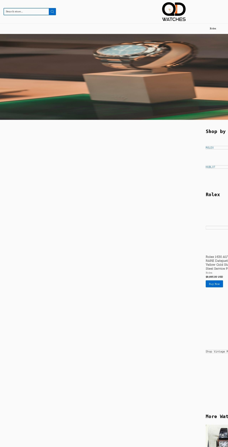 qdwatches.com shopify website screenshot