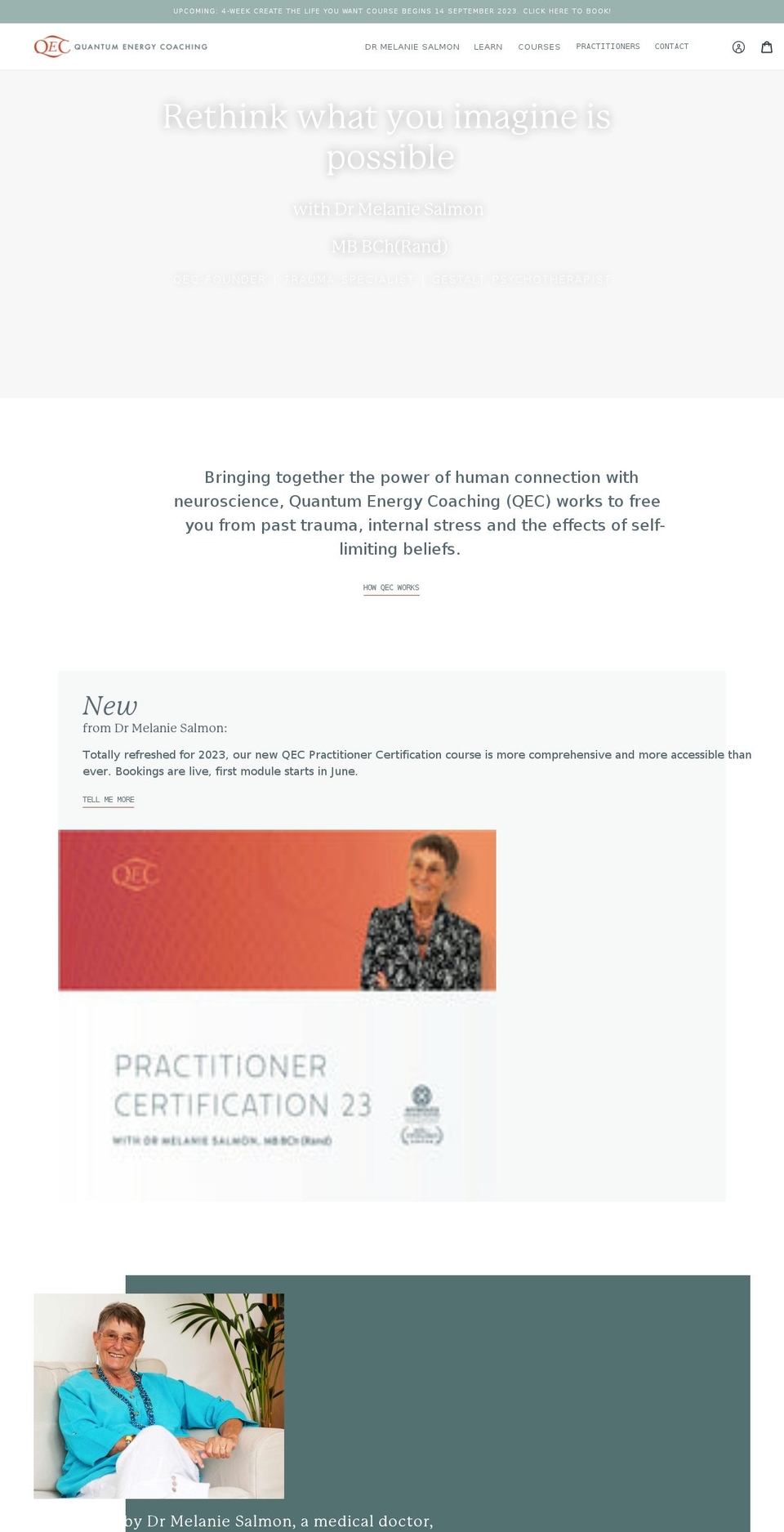 qecliving.com shopify website screenshot