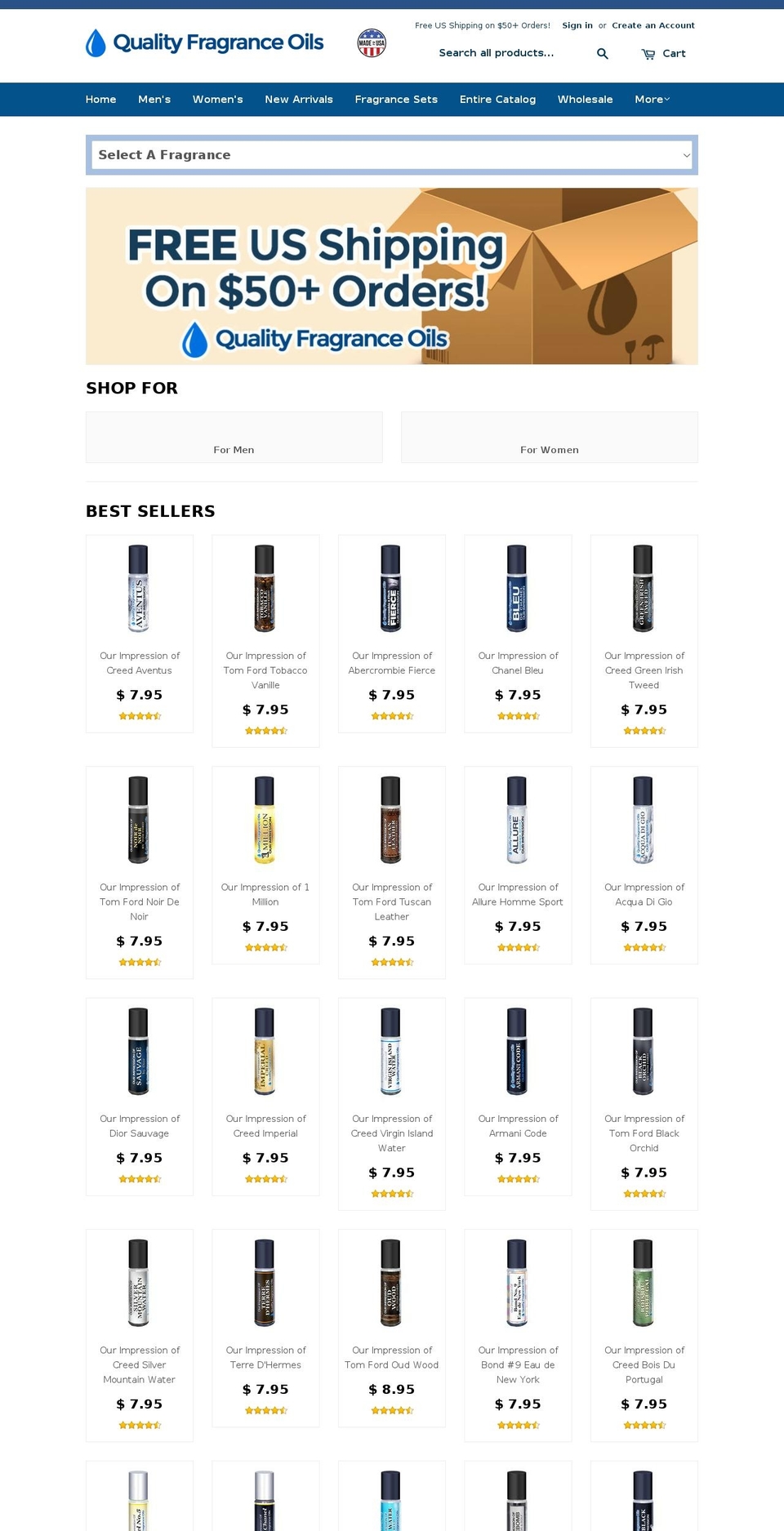 qfoils.com shopify website screenshot