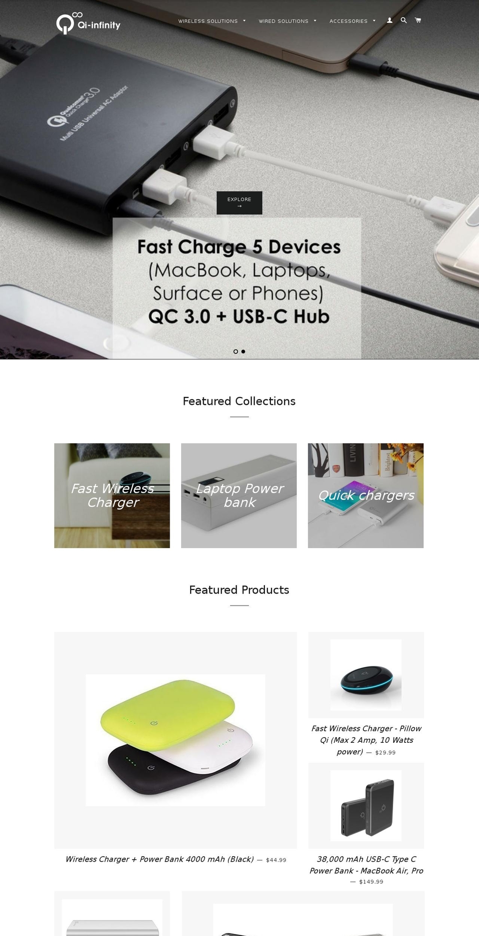 qi-infinity.com shopify website screenshot