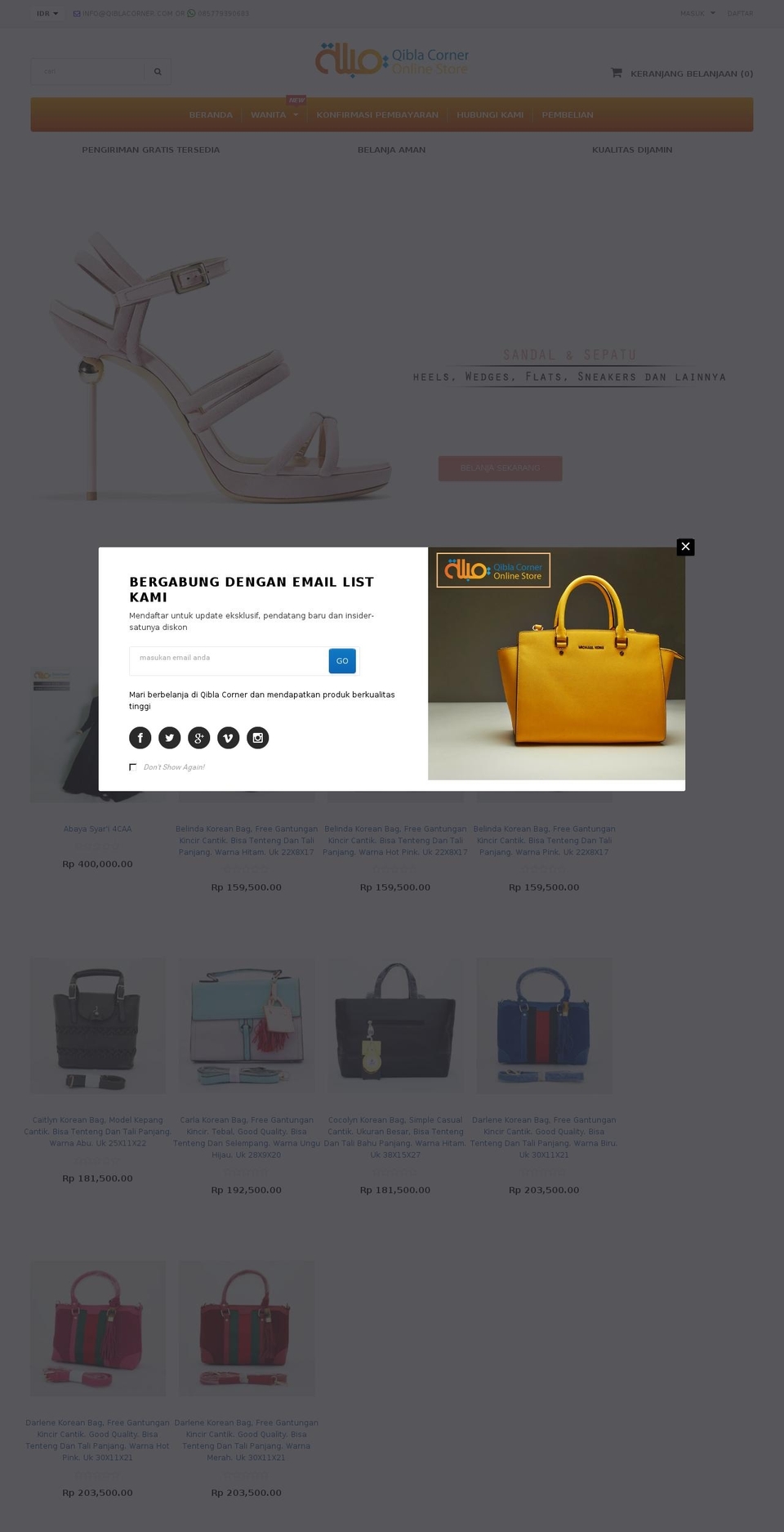 qiblacorner.com shopify website screenshot