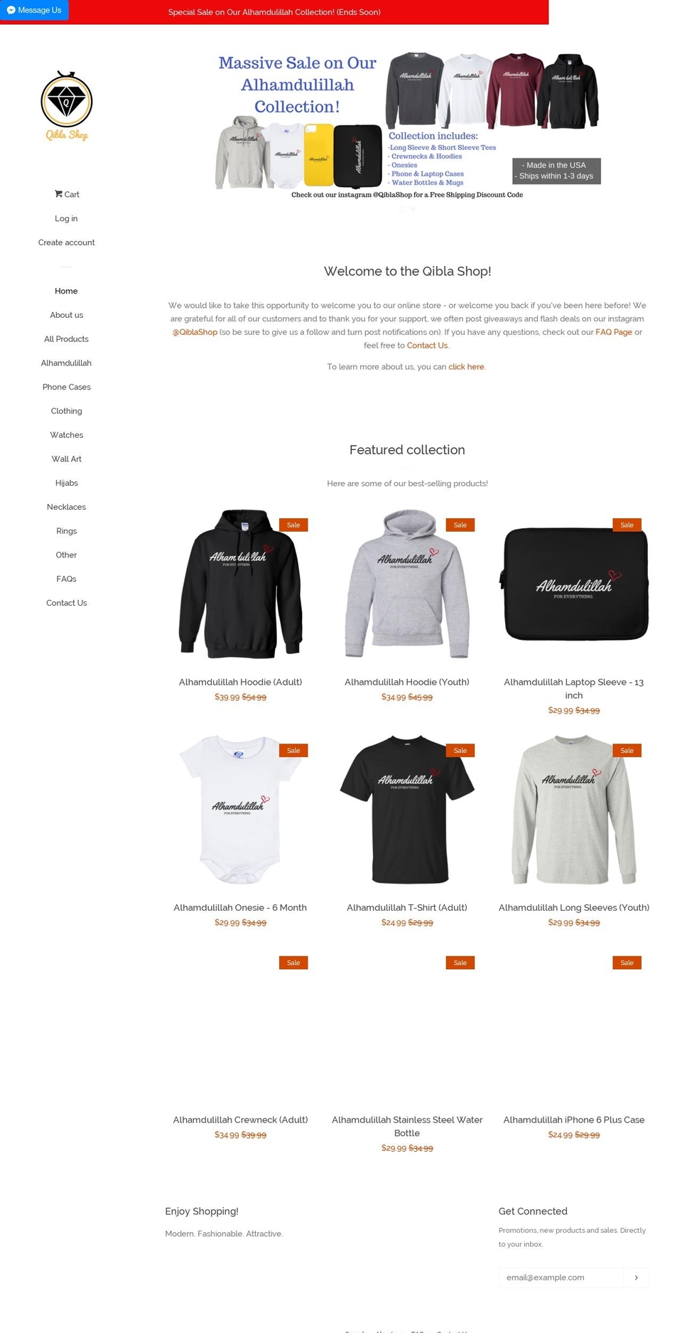 qiblashop.com — Shopify storefront screenshot