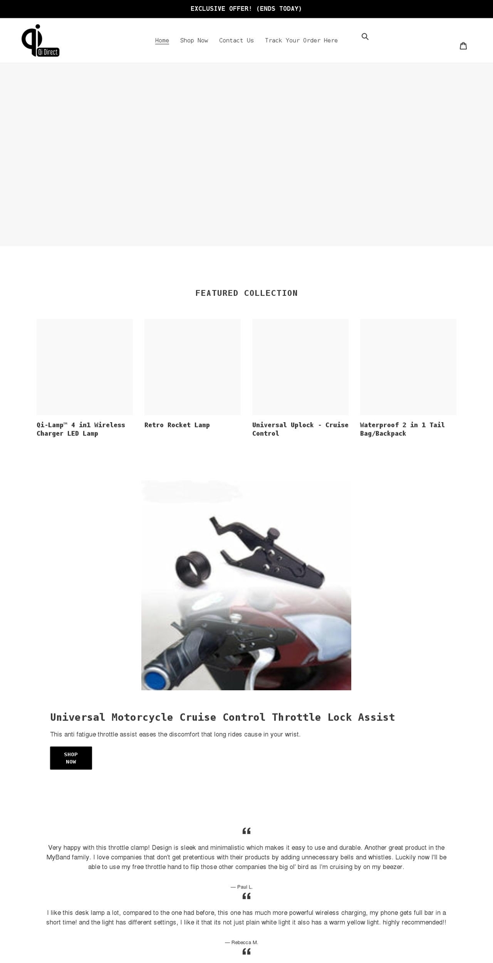 qidirectshop.com shopify website screenshot