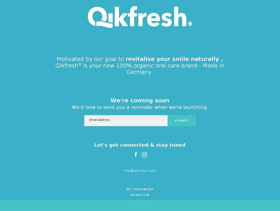 qikfresh.com shopify website screenshot