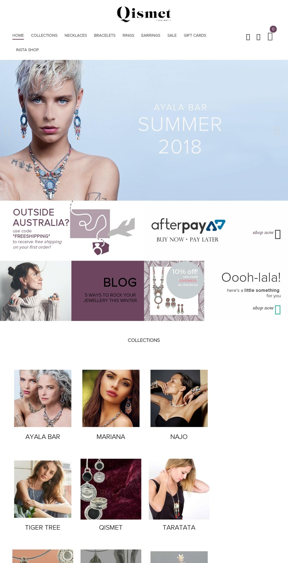 qismetjewellery.myshopify.com shopify website screenshot