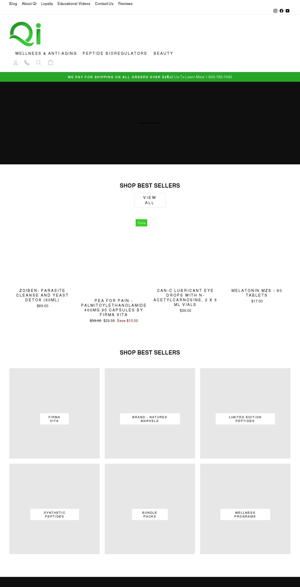 qisupplements.com shopify website screenshot