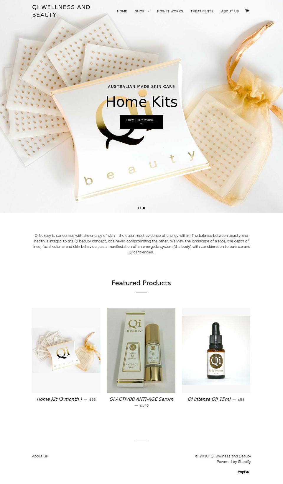 qiwellnessandbeauty.com shopify website screenshot