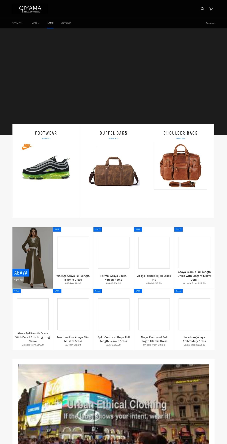 qiyama.com — Shopify storefront screenshot