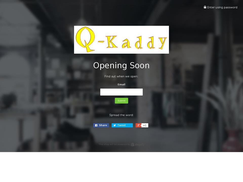 qkaddy.com shopify website screenshot