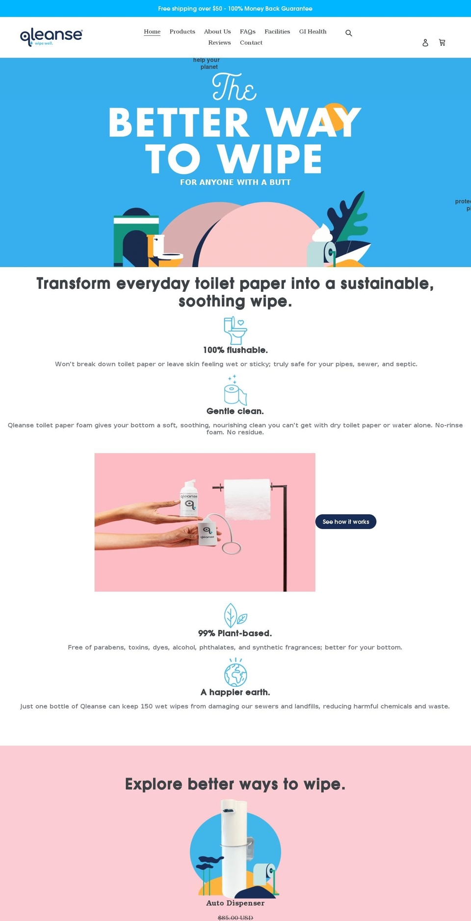 qleanse.com shopify website screenshot