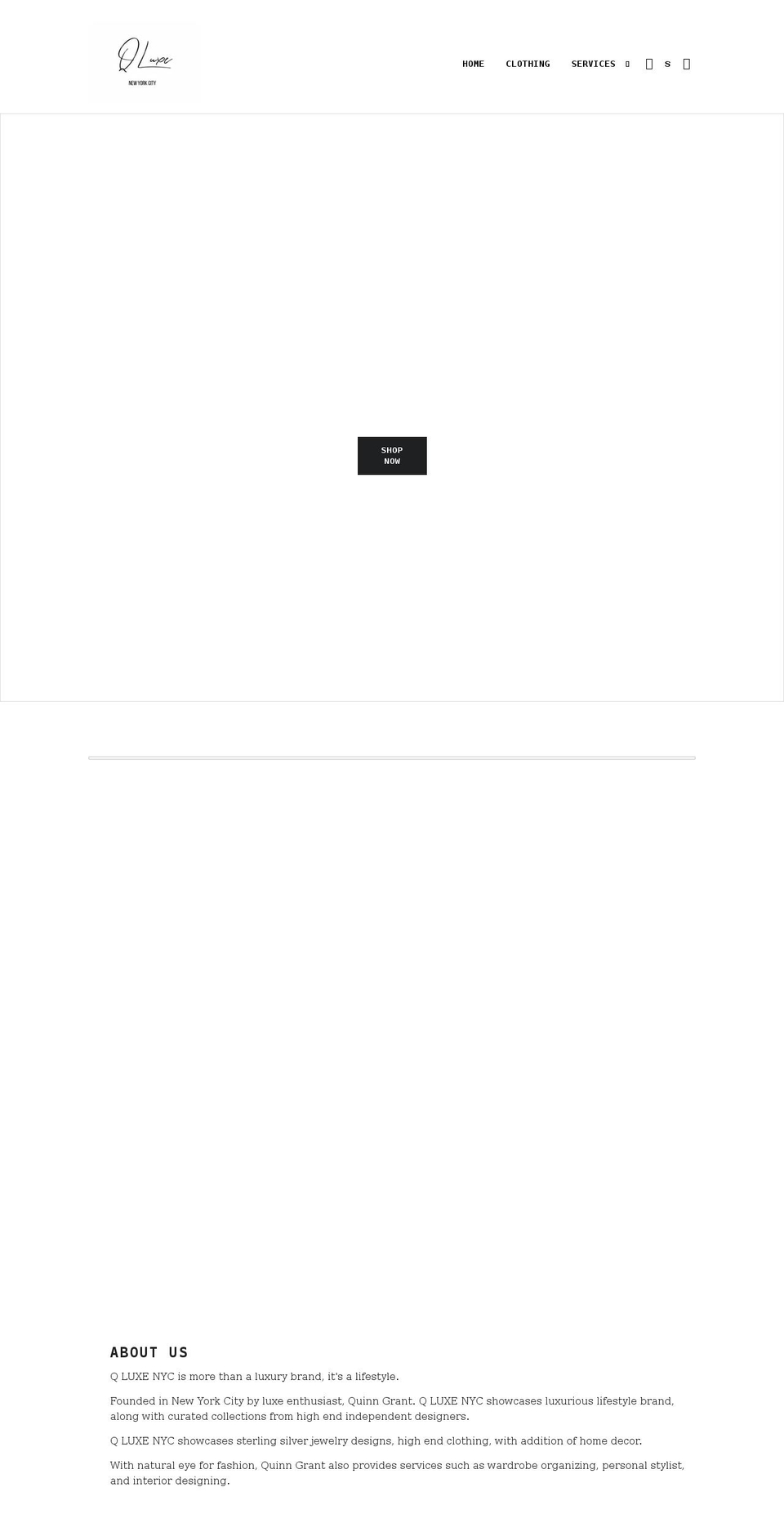 qluxenyc.com shopify website screenshot