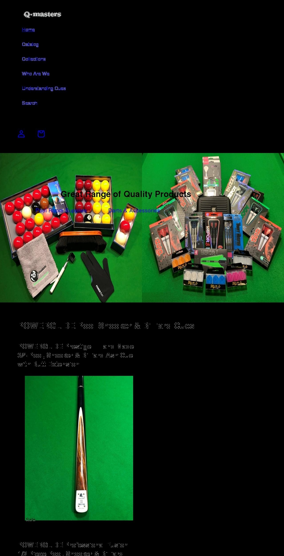 qmastersonlineshop.com shopify website screenshot