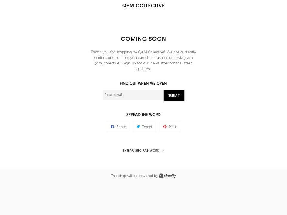 qmcollective.com — Shopify storefront screenshot
