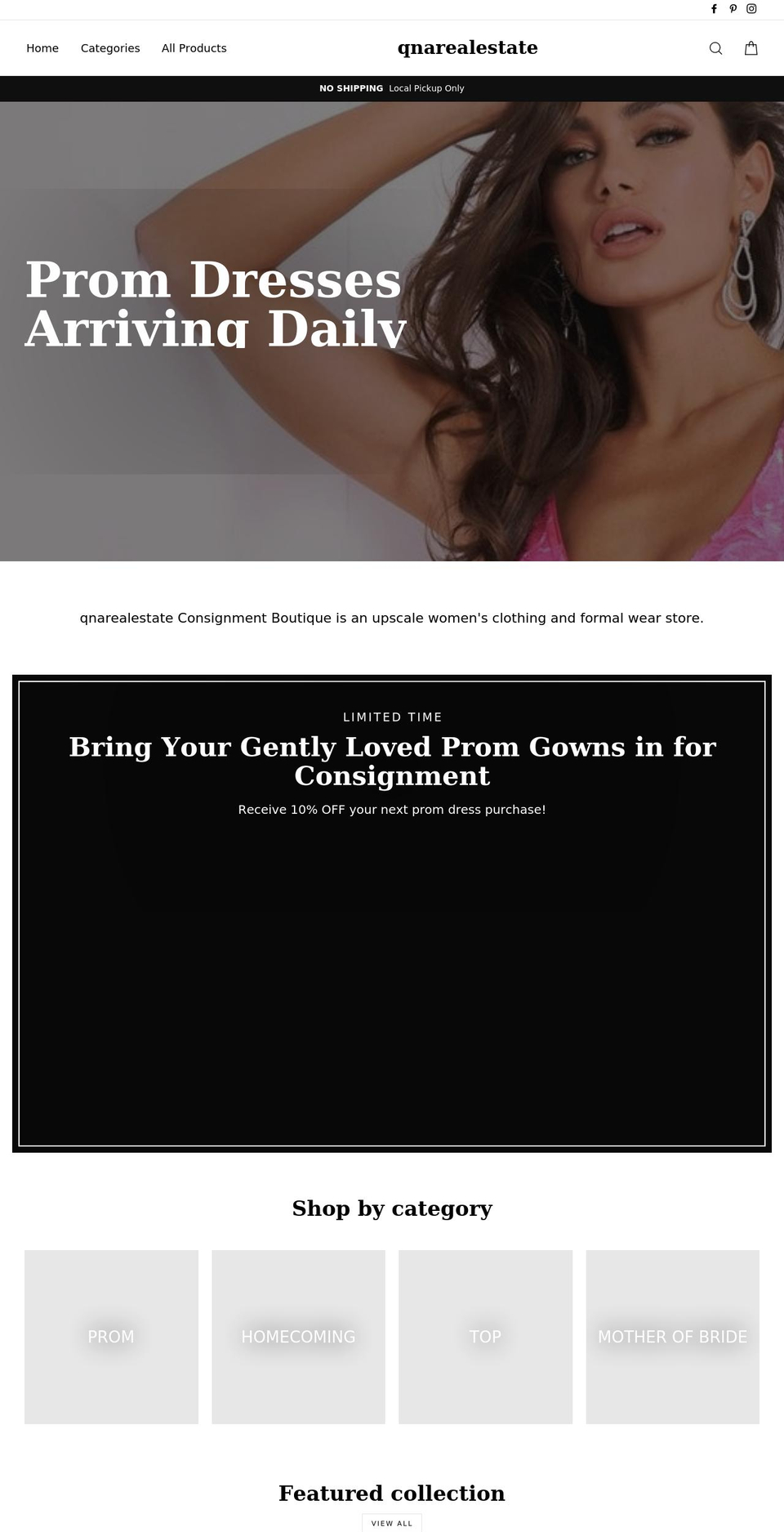 qnarealestate.com shopify website screenshot