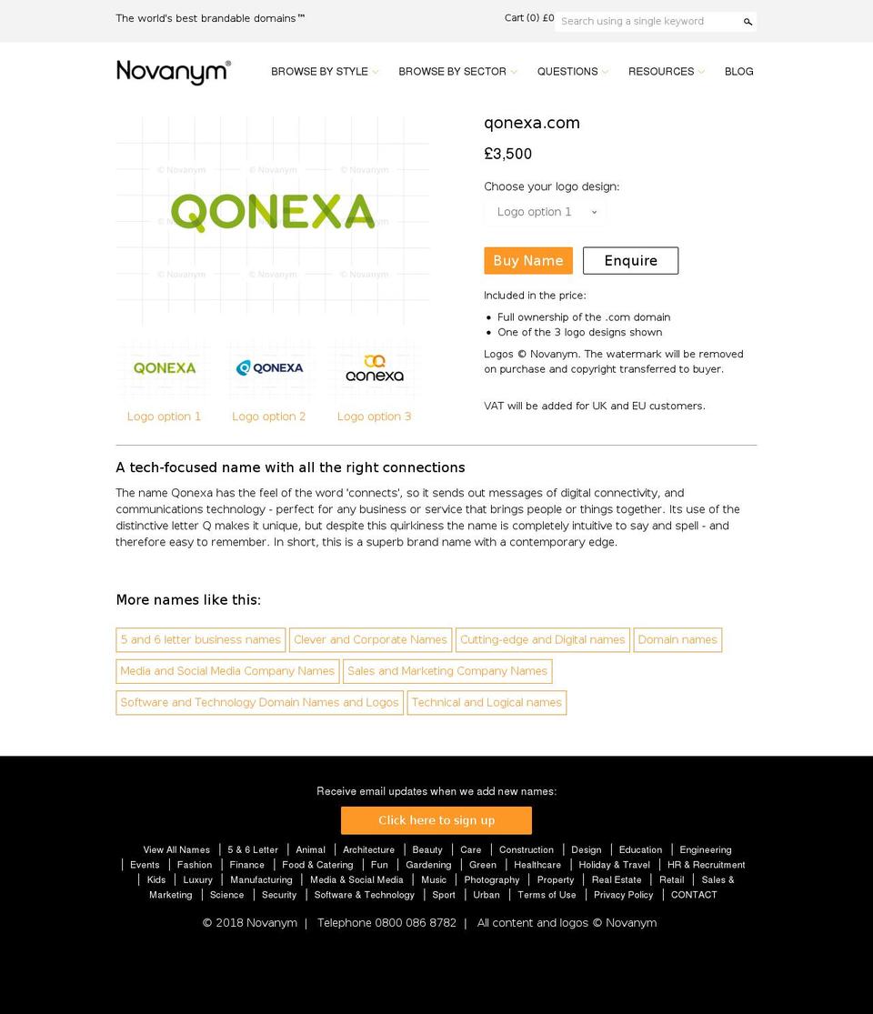qonexa.com — Shopify storefront screenshot