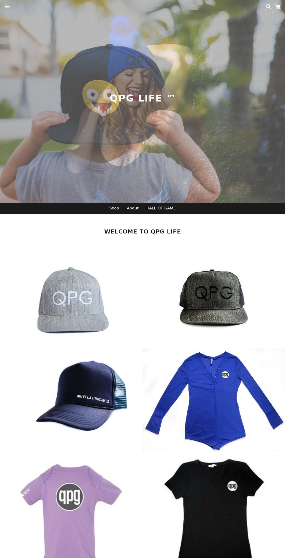 qpglife.com — Shopify storefront screenshot