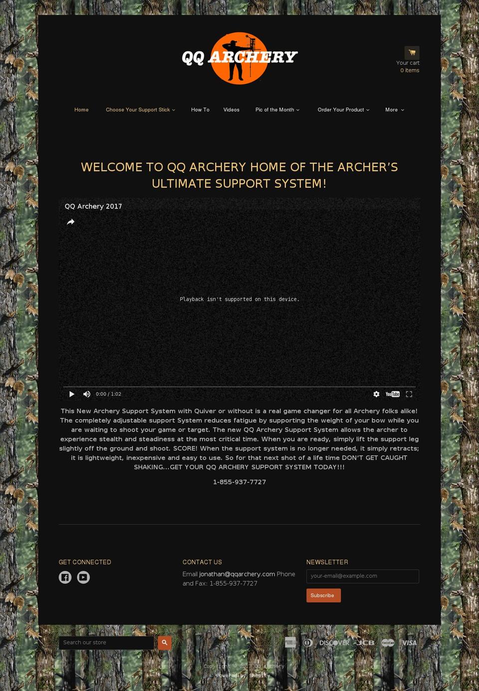 qqarchery.com shopify website screenshot