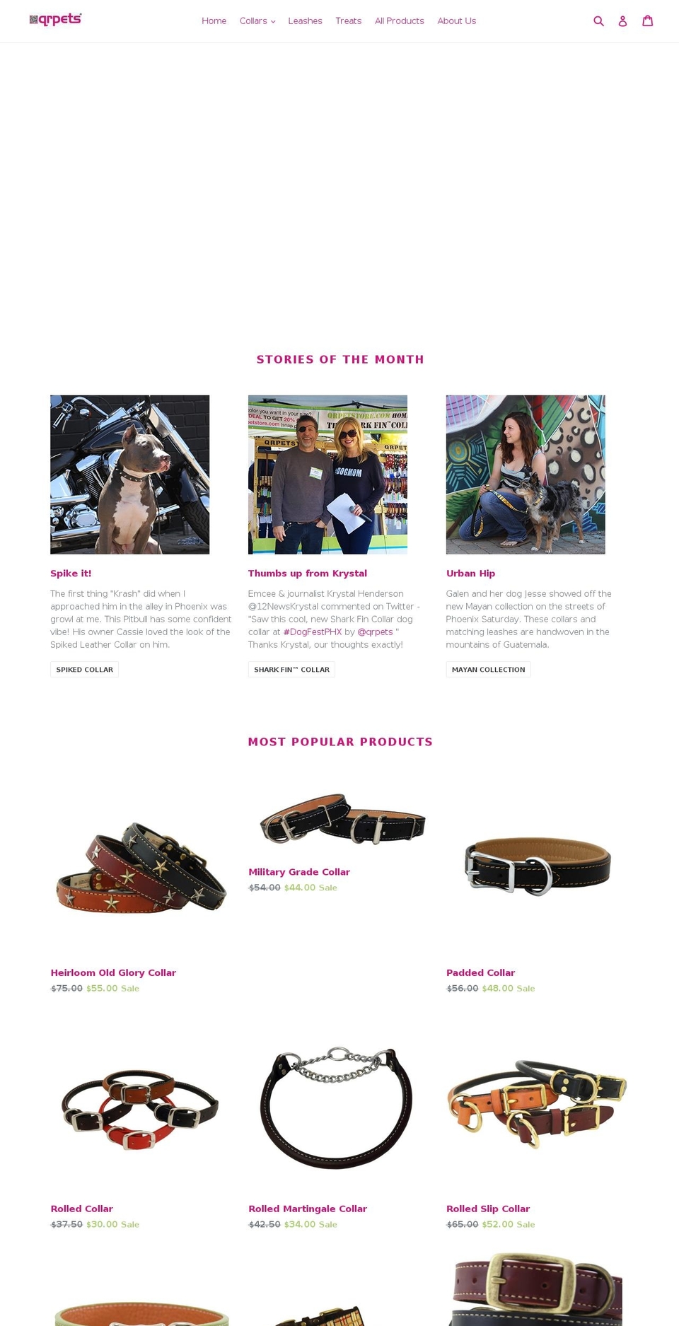 qrpetstore.com — Shopify storefront screenshot