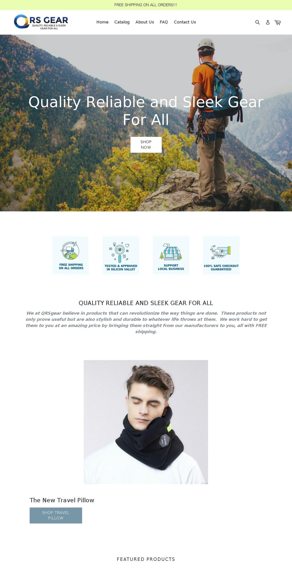 qrsgear.com — Shopify storefront screenshot