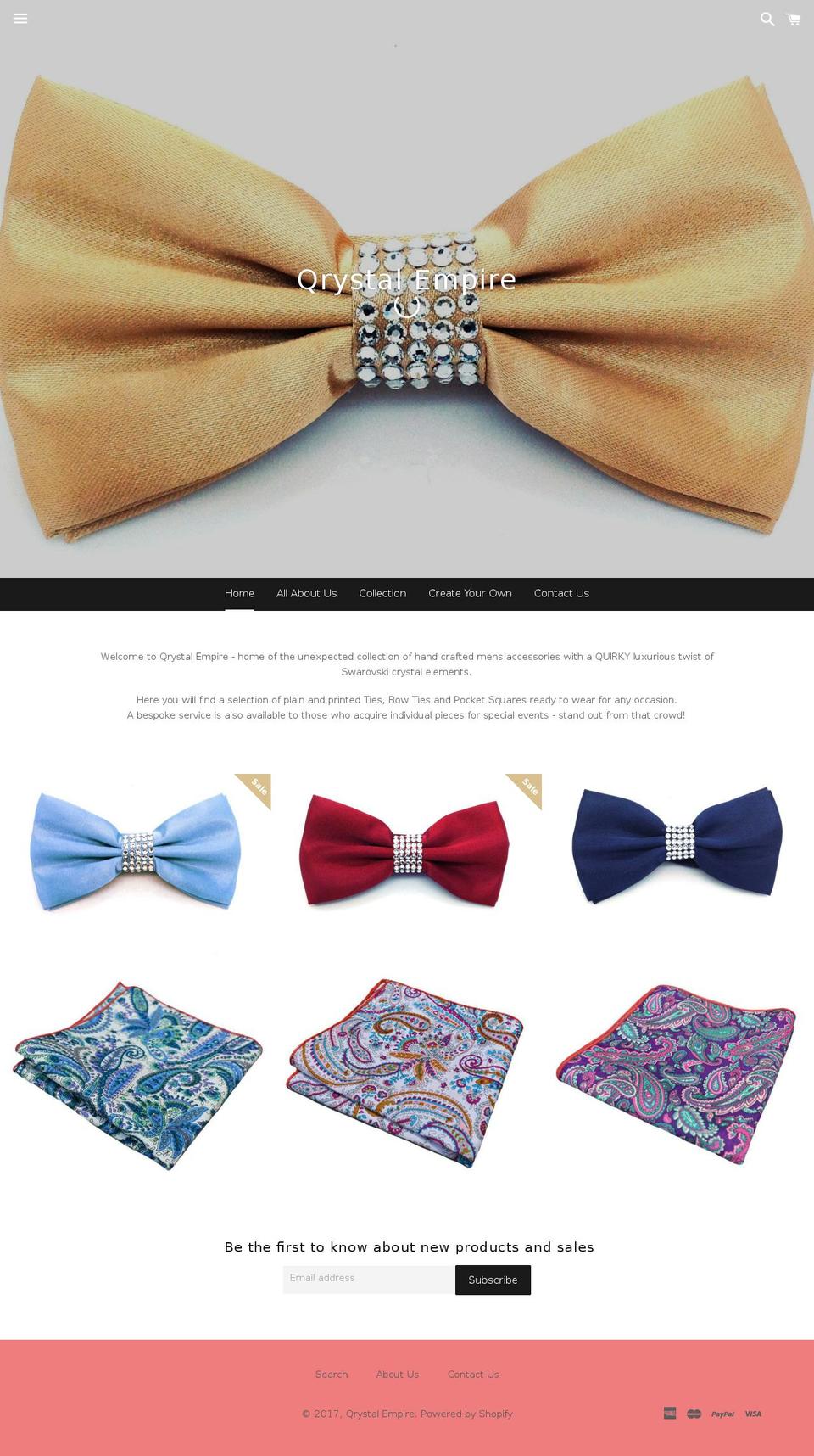 qrystalempire.com shopify website screenshot
