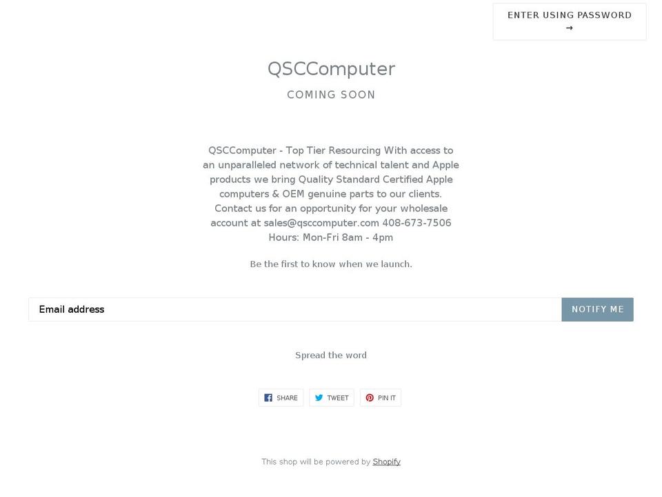 qscomputer.com — Shopify storefront screenshot