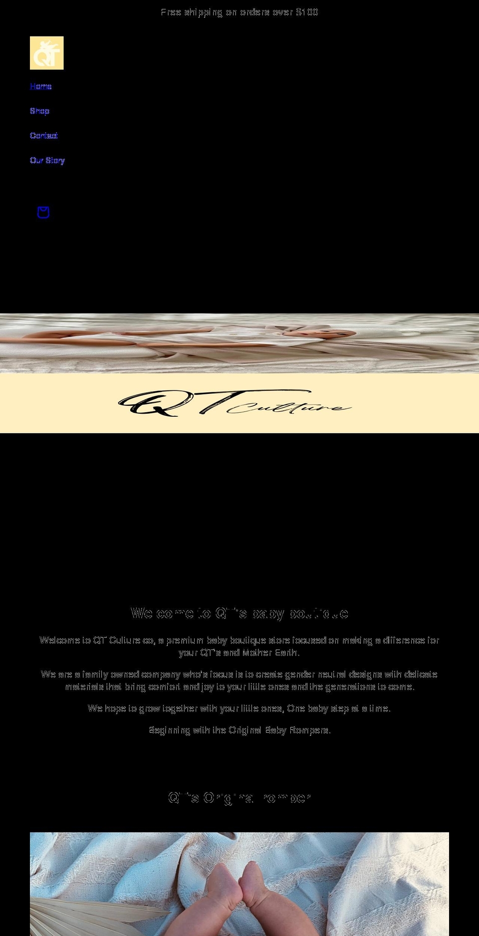 qtculture.com shopify website screenshot