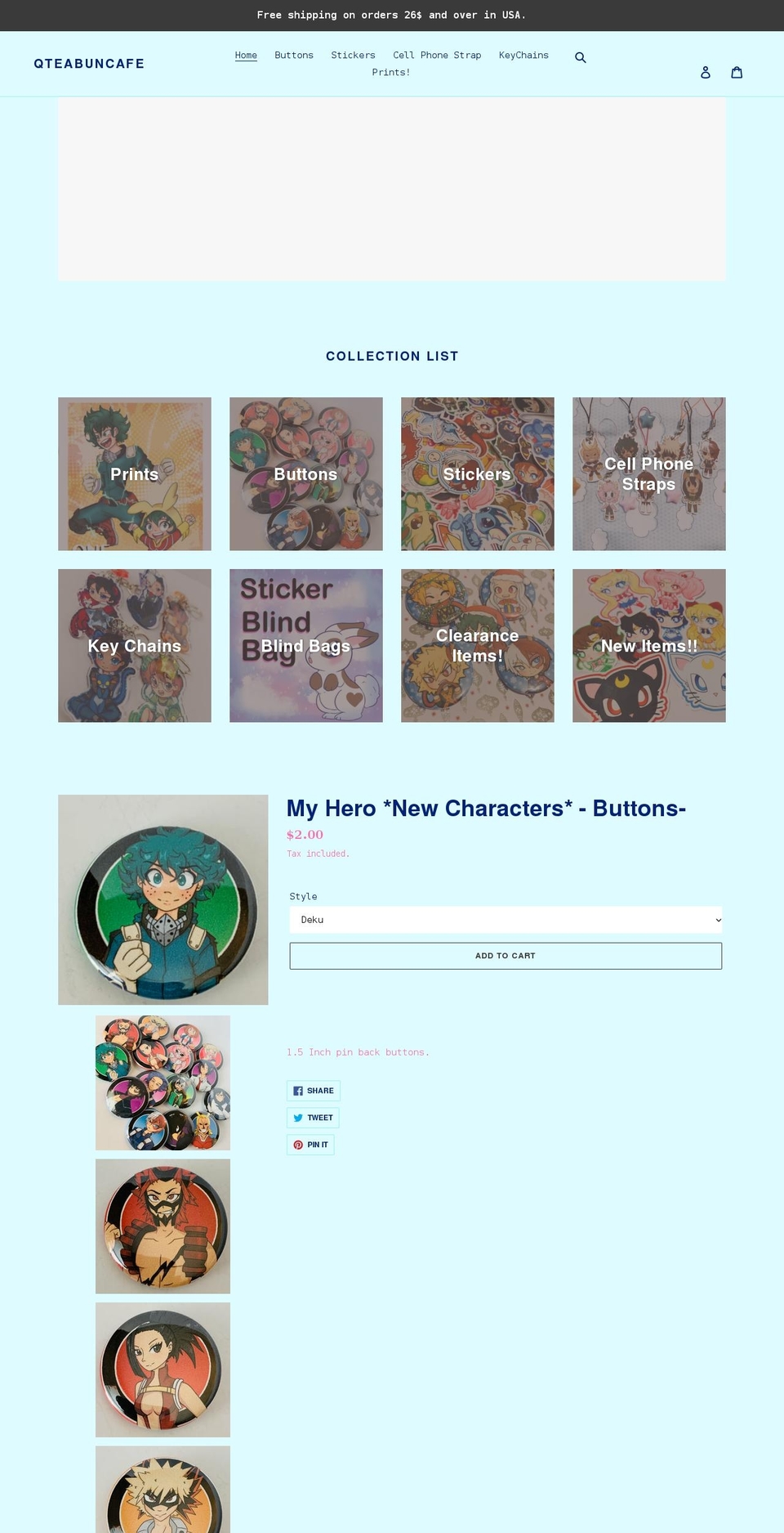 qteabunshop.com shopify website screenshot