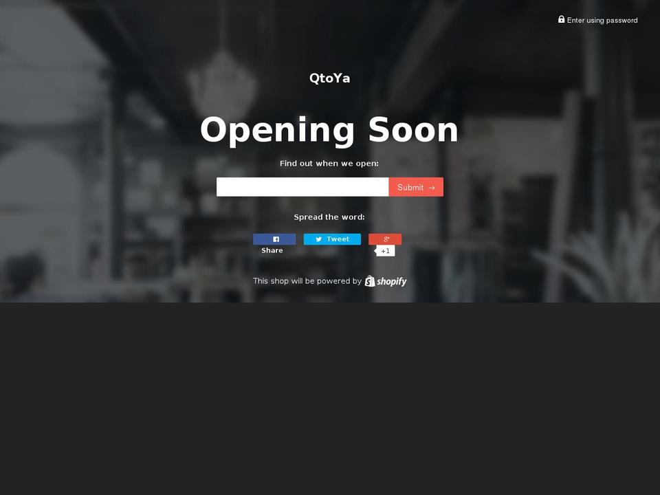 qtoya.com shopify website screenshot