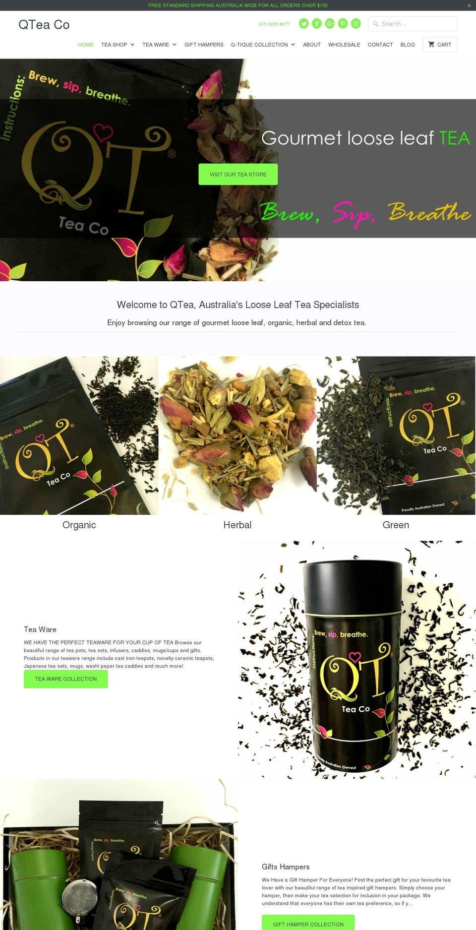 qtteaco.com shopify website screenshot