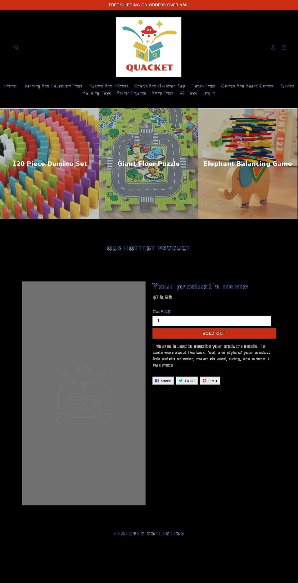 quacket.com — Shopify storefront screenshot