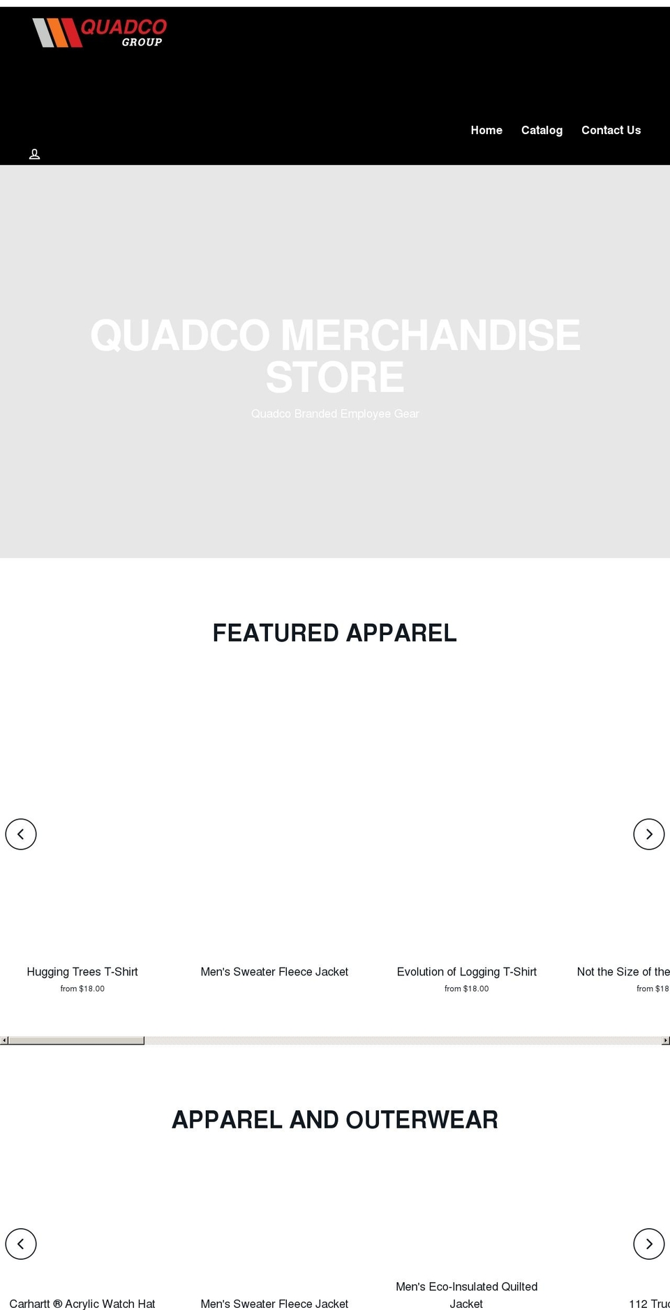 quadcogroupshop.com shopify website screenshot