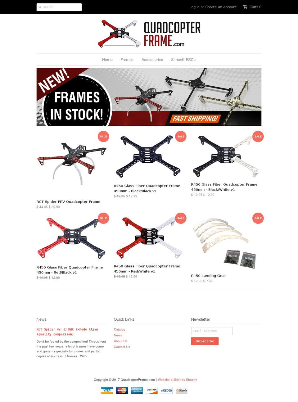quadcopterkit.com shopify website screenshot