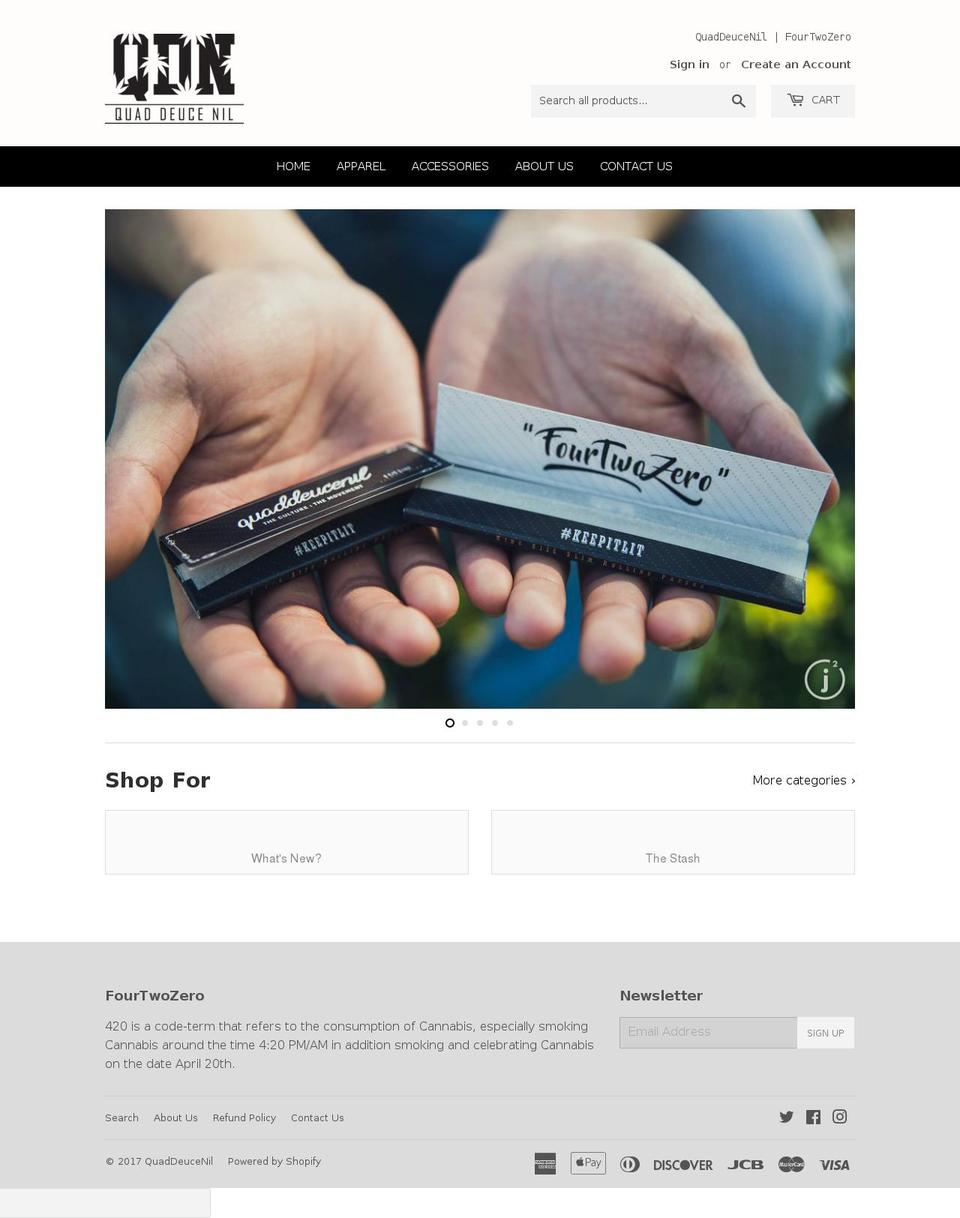 quaddeucenil.com shopify website screenshot