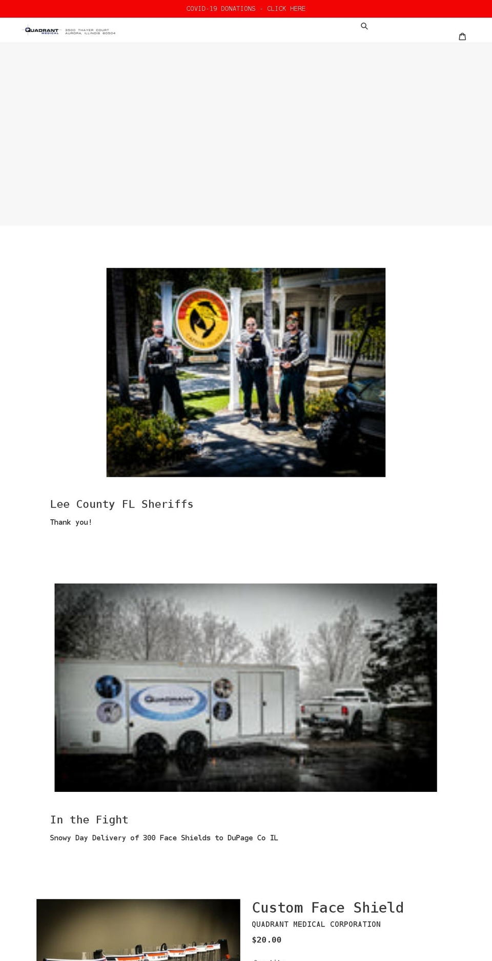 quadrantmedical.com shopify website screenshot