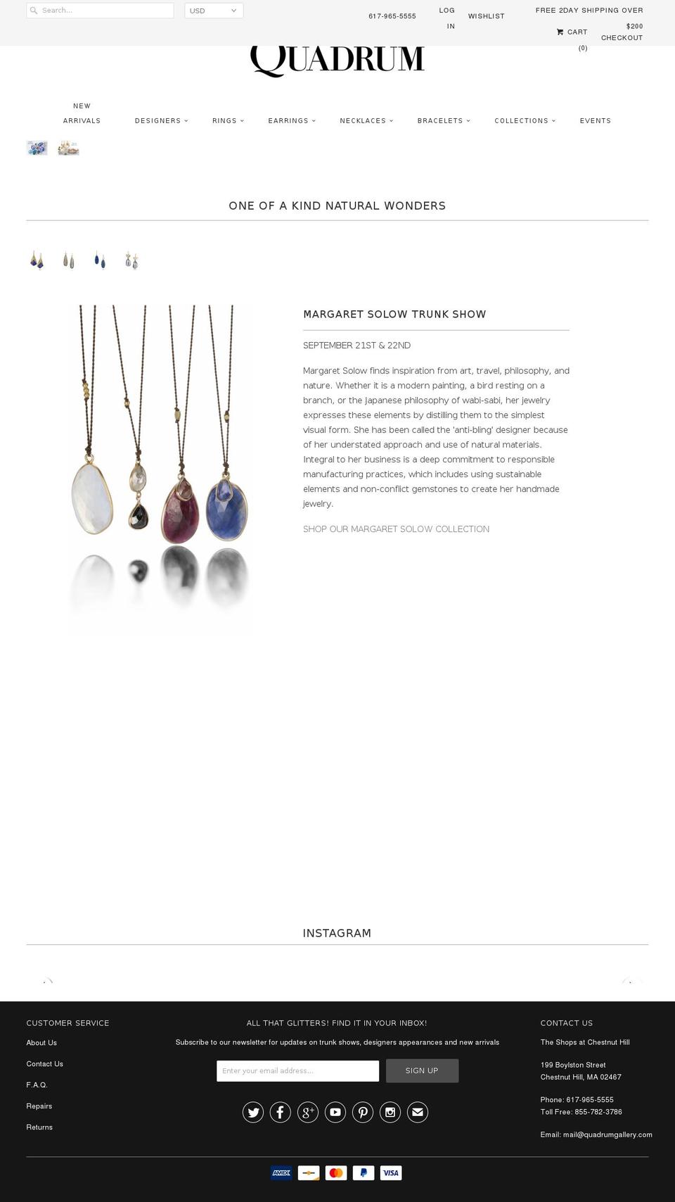 quadrumgallery.com shopify website screenshot