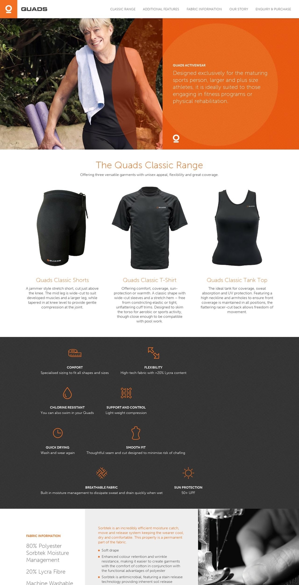 quadsactivewear.com.au shopify website screenshot