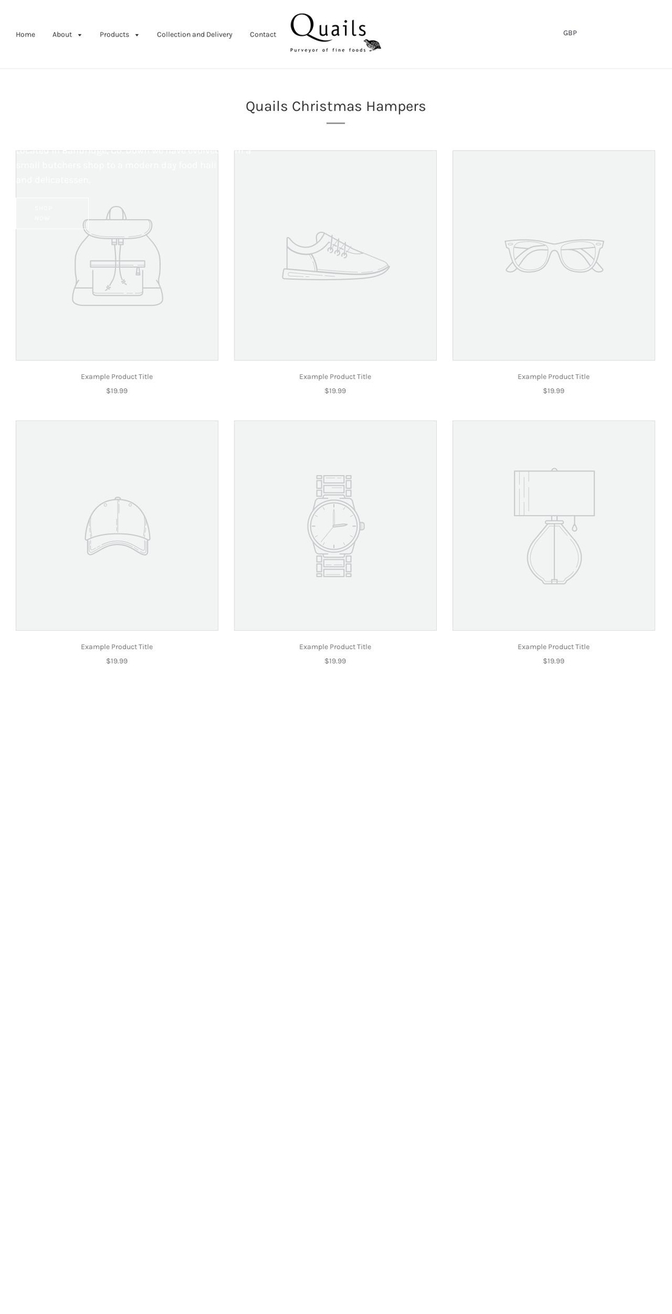 quailsfinefoods.co.uk shopify website screenshot