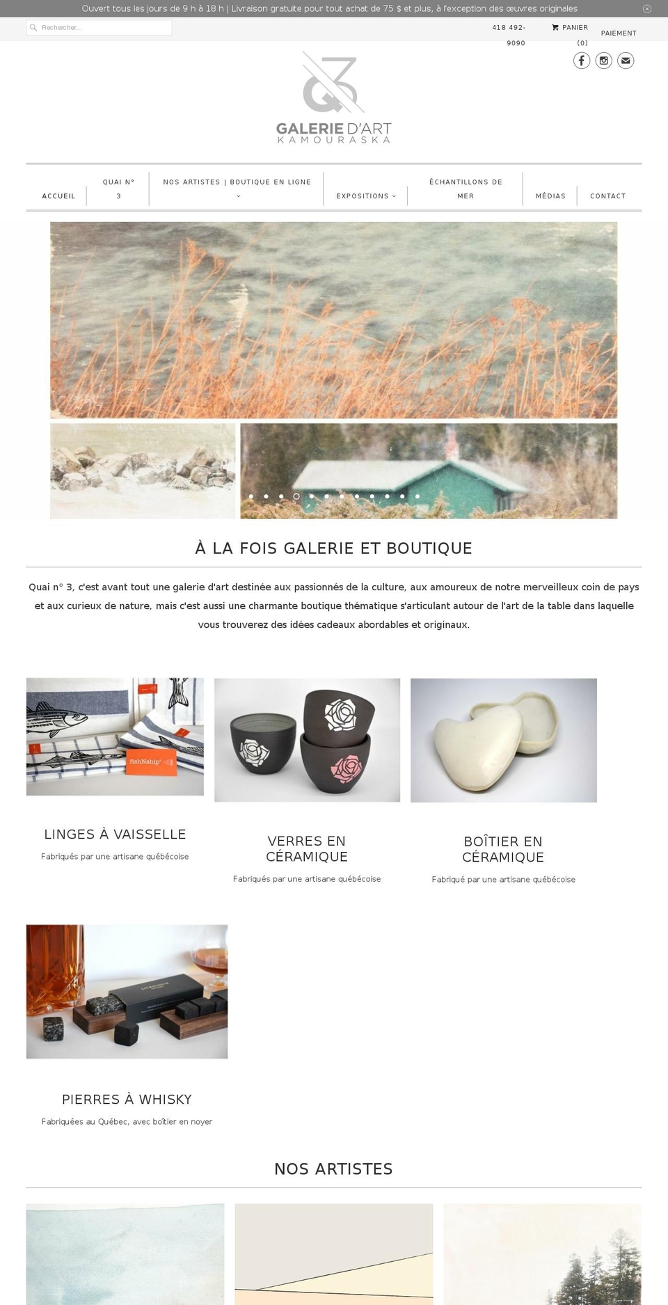 quaino3.com shopify website screenshot